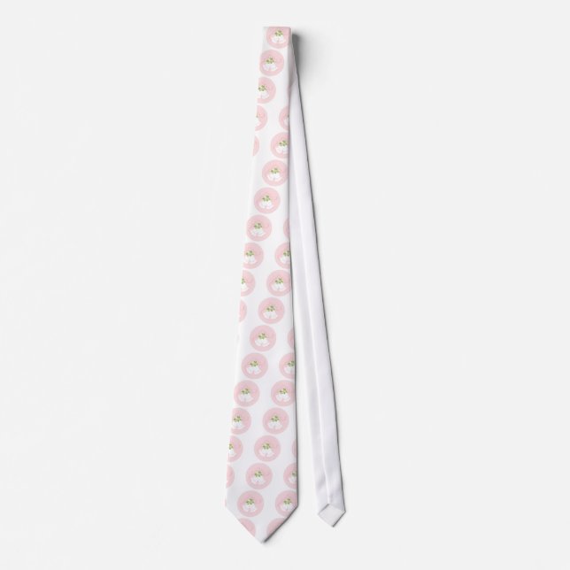 Corbata Pink pastel wedding bells (Anverso)