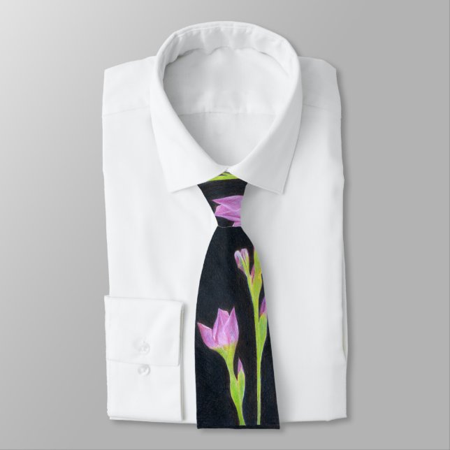 Corbata Pink Purple Iris Tie (Atado)