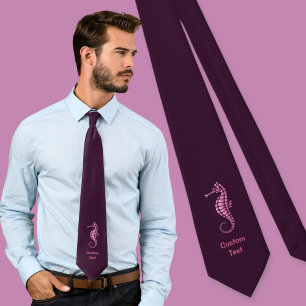 Corbata Pink Seahorse