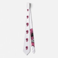 Pink Skull Tie