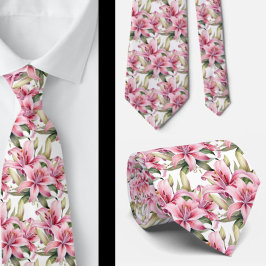 Corbata Pink Stargazer Lily Lilies