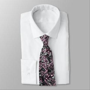 Corbata Pink Swirls Fractal