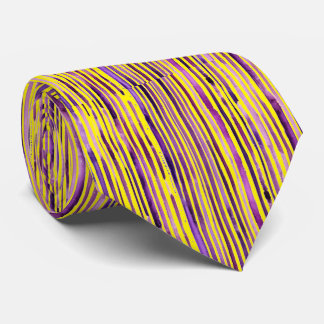 Corbata Pink Yellow Neon Abstract Violet Purple Artsy Gift