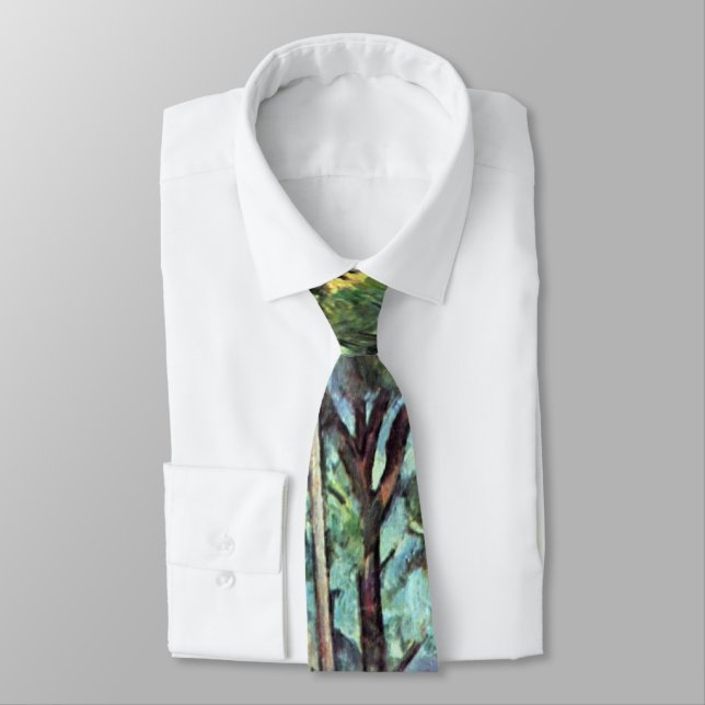 Corbata Pino con Viaducto de Paul Cezanne, Arte Antiguo (Atado)