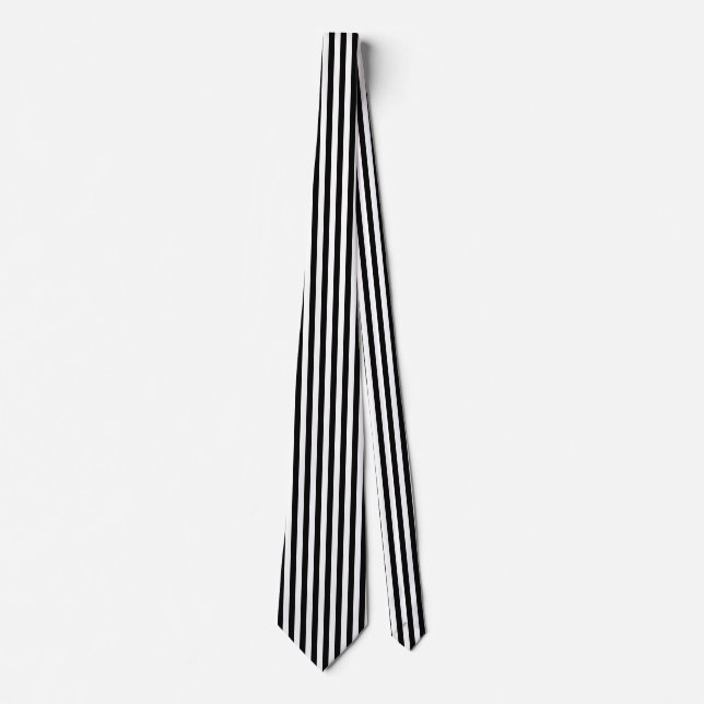 Corbata Pinstripe Tie negro (Anverso)