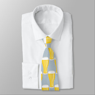Corbata Pinta de cerveza en franjas diagonales - color Per