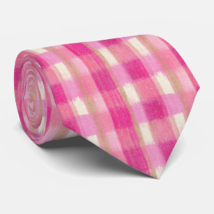 Corbata Pintado De Tapón Rosa Pintado - Tejido De Cuello