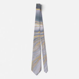 Corbata Pintado Líquido De Aceite De Oro Gris