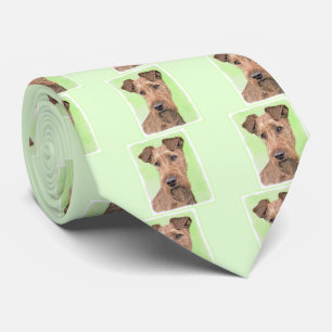 Corbata Pintado Terrier Irlandés - Arte de Perro Original.