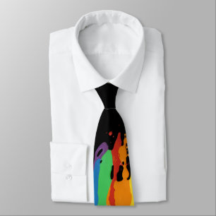 Corbata pinte el spash en el negro 2