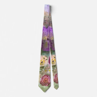 Corbata Pintura abstracta floral de la acuarela