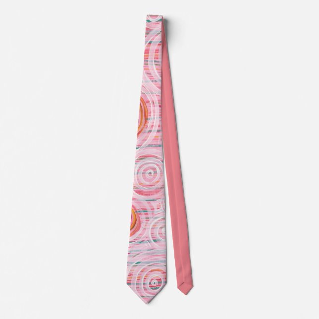 Corbata Pintura acrílica aborigen australiana (Anverso)