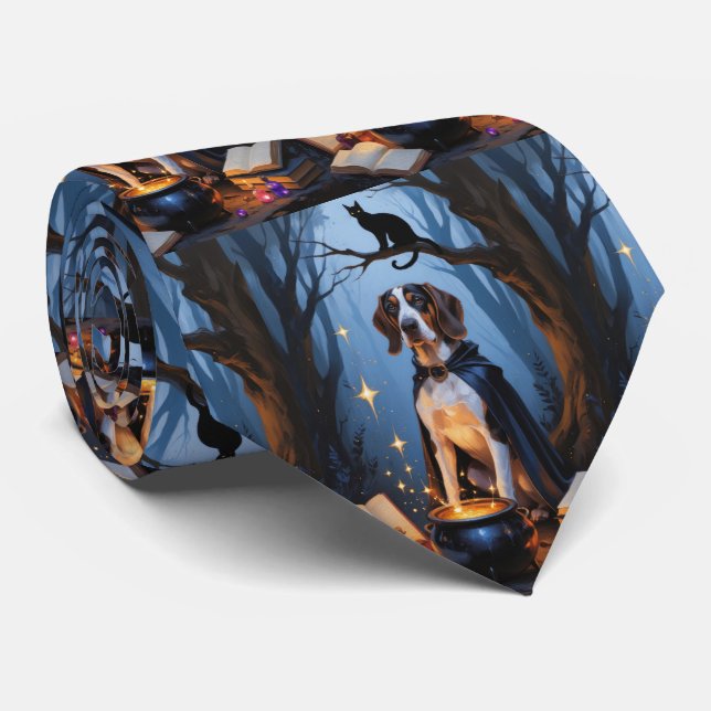 Corbata Pintura caprichosa de Halloween de Bluetick Coonho (Enrollado)