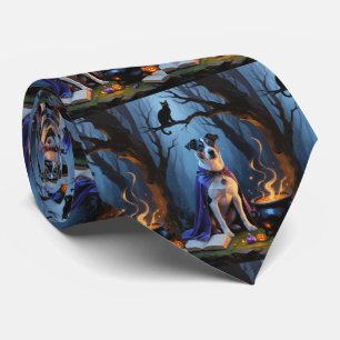 Corbata Pintura caprichosa de Halloween de perro Blue Heel
