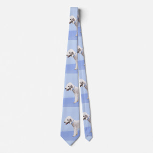 Corbata Pintura de Bedlington Terrier - Original Perro Art