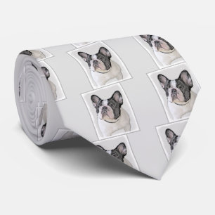 Corbata Pintura de Bulldog francés (Brindle Pied) - Arte d