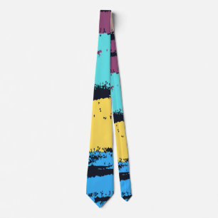 Corbata Pintura de Cepillo de Monograma Elegante 