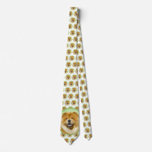 Corbata Pintura de Chow Chow - Arte Perro Original.
