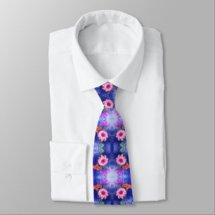 Corbata Pintura de cordón del cuello de Gerberas de tres c