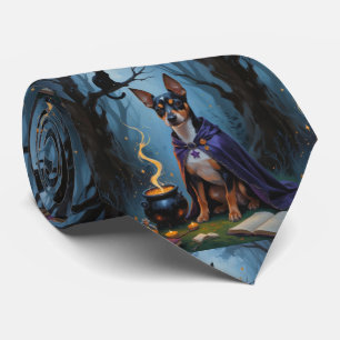Corbata Pintura de Halloween de Affenpinscher Dog
