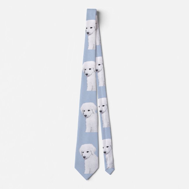 Corbata Pintura de Kuvasz - Arte de perro original lindo (Anverso)