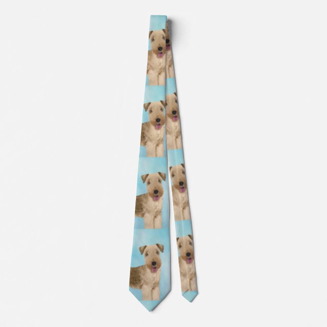 Corbata Pintura de Lakeland Terrier - Arte de Perro Origin (Anverso)