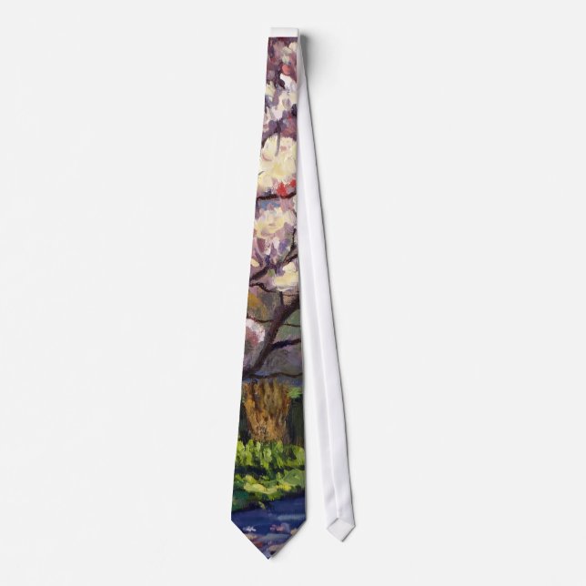 Corbata Pintura de manzanos en flor (Anverso)