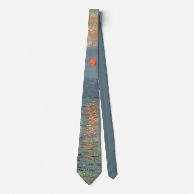Corbata Pintura de Monet Impresión Amanecer Soleil Levant (Anverso)