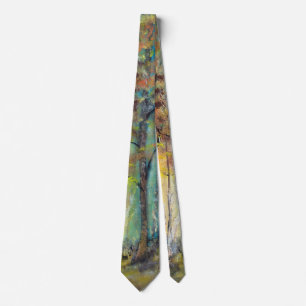 Corbata Pintura de óleo original de temporada escaneada a 