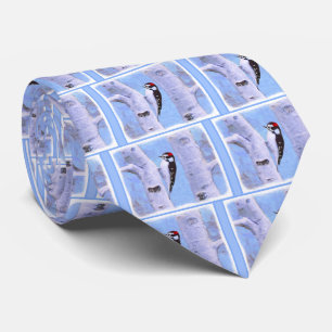 Corbata Pintura de pájaro lechoso - Arte original de pájar