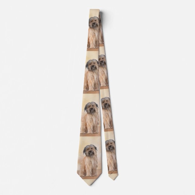 Corbata Pintura de pastor pirenaico - Arte de perro origin (Anverso)