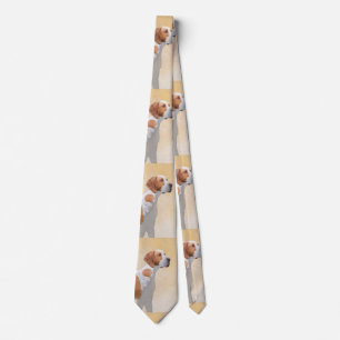 Corbata Pintura de puntero - Arte de perro original lindo