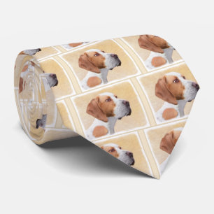 Corbata Pintura de puntero - Arte de perro original lindo