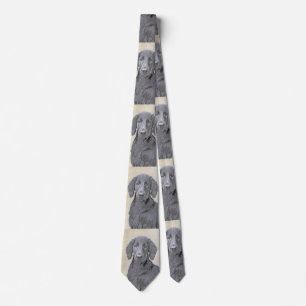 Corbata Pintura de recuperación plana - Arte de perro orig
