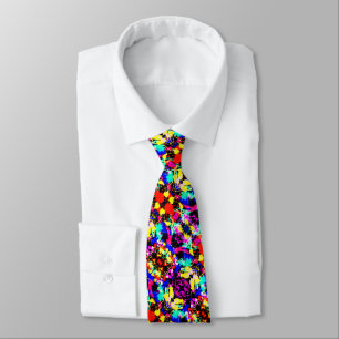 Corbata Pintura de salpicaduras colorida linda