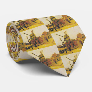 Corbata Pintura del Molino de Viento de Van Gogh París Vin