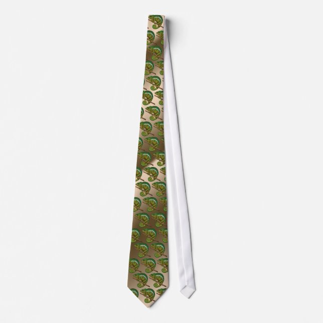 Corbata Pintura digital de Panther Chameleon (Anverso)