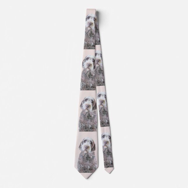 Corbata Pintura el señalar Griffon Wirehaired - arte del (Anverso)