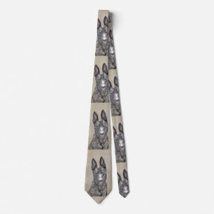 Corbata Pintura Holandesa de Pastores - Arte Perro Origina