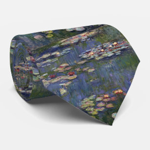 Corbata Pintura impresionista de Lillies del agua de