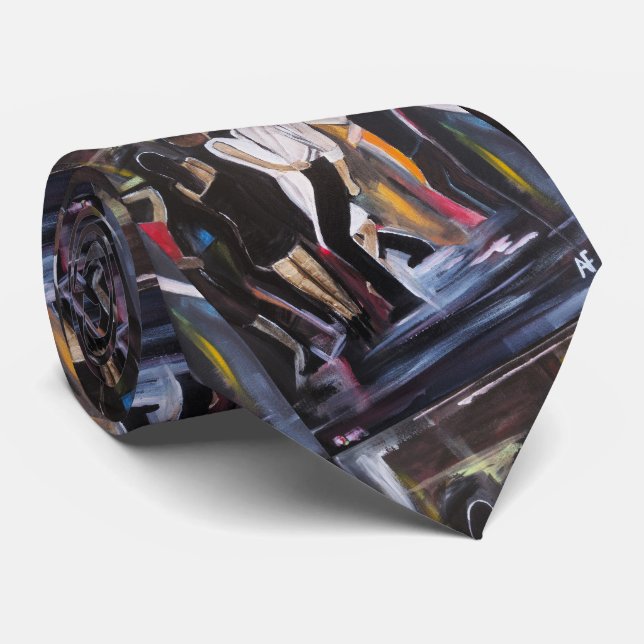 Corbata Pintura Mambo Night de Alfred Fox (Enrollado)