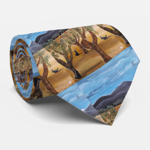 Corbata Pintura Olivar de Noche de Alfred Fox