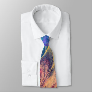 Corbata Pintura original de color arcoiris colorido