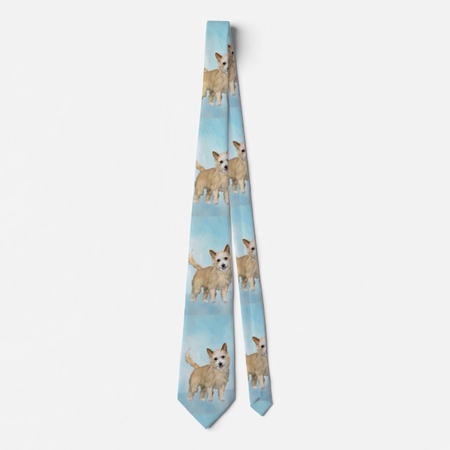 Corbata Pintura portuguesa de Podengo Pequeno - Arte origi (Anverso)