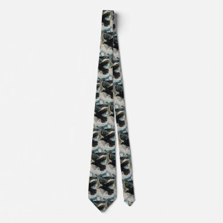 Corbata Pintura raven negra