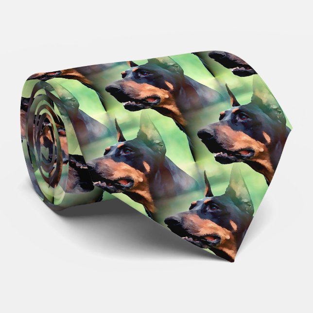 Corbata Pintura soñadora de la cara del Pinscher del (Enrollado)