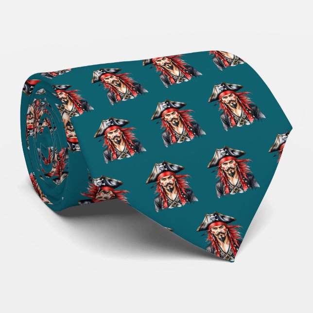 Corbata Pirates Mascota Deportiva Necktie (Enrollado)