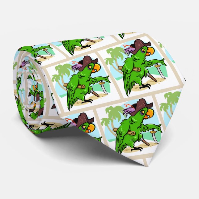 Corbata Pirates Team Mascot Fútbol Béisbol (Enrollado)