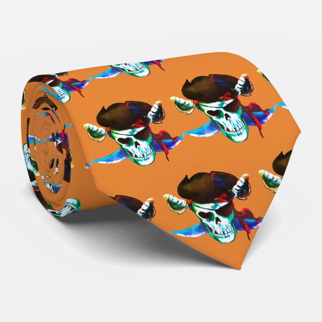 Corbata Pirates Team Mascot Fútbol Béisbol (Enrollado)