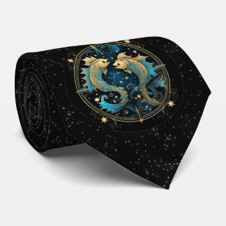 Corbata Pisces Rótulo Astrológico Zodiac Necesario